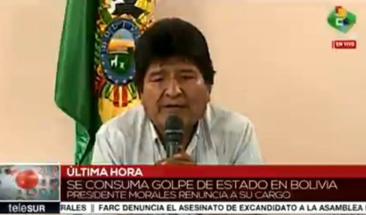 translated from Spanish: [VIDEO] Evo Morales resigned from his tenure: “The fight doesn’t end here”