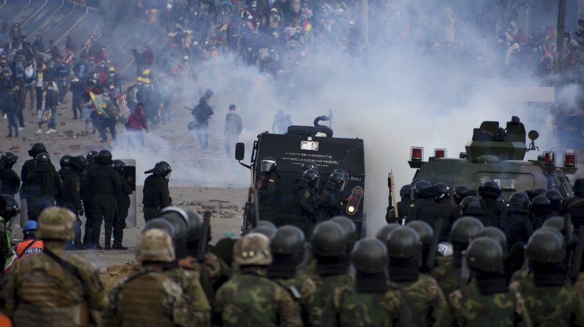 The OAS ruled "DD violations. (HH." in Bolivia during post-election protests