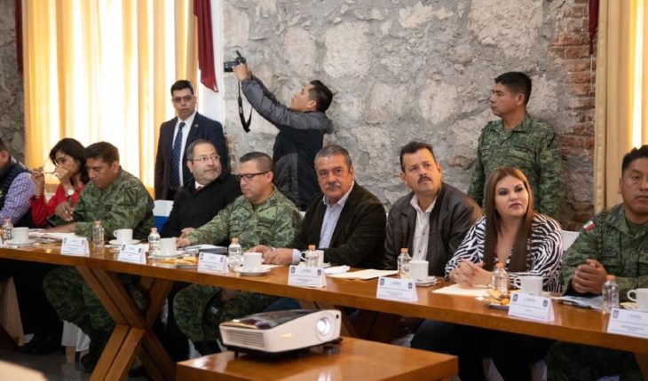 translated from Spanish: Raúl Morón reports that Morelia Government will be facilitator for National Guard tasks