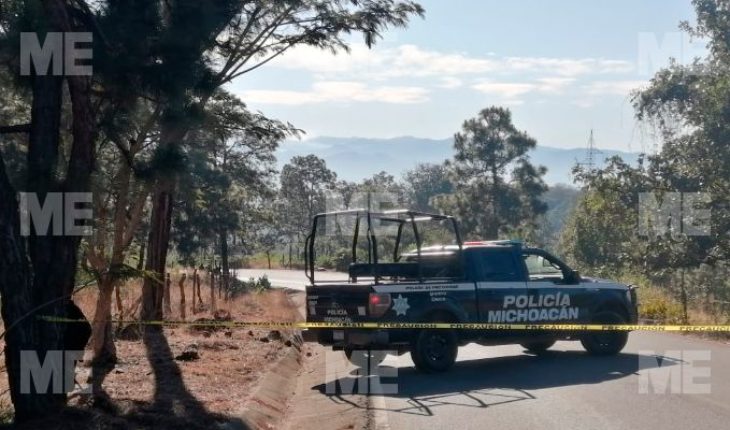 translated from Spanish: They find a body shot and manhandled in Uruapan