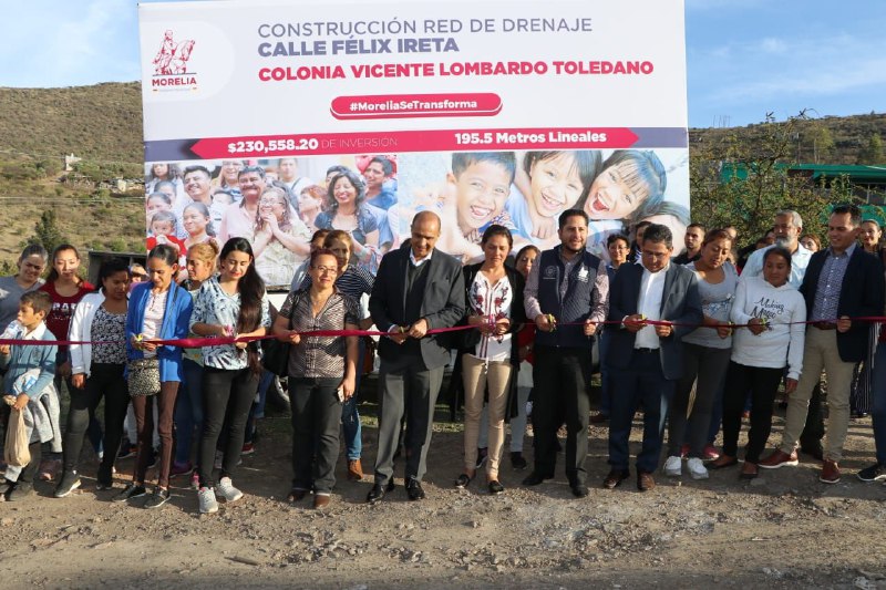 Ayuntamiento de Morelia inauguró dos nuevas redes de drenaje en colonias marginadas