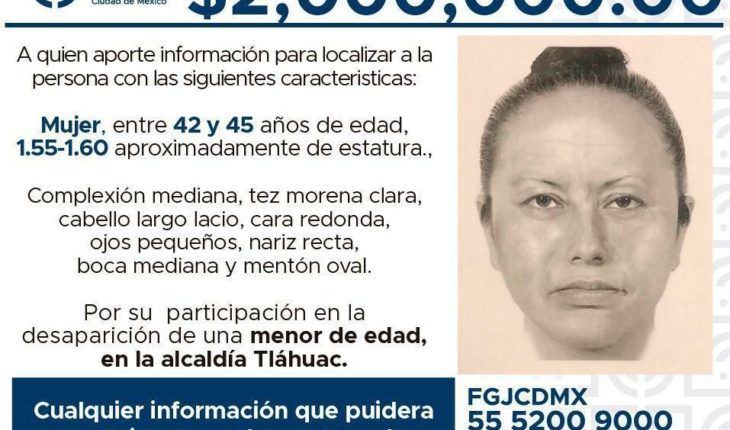 Difunden retrato hablado de mujer que se llevó de la escuela a Fátima