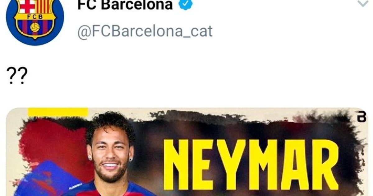 Hackean las cuentas del Barcelona y anuncian el fichaje de Neymar