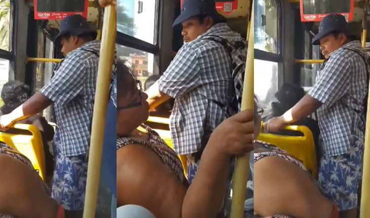 Hombre acosa físicamente a mujer de avanzada edad (Video)