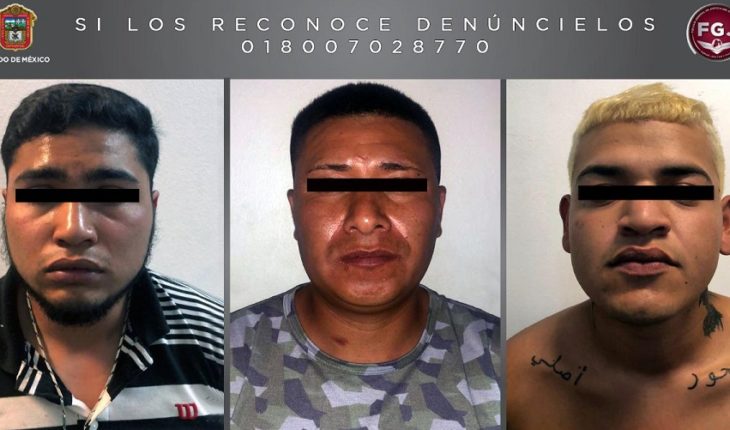 translated from Spanish: 3 suspected Jalisco cartel cell members detain Edomex