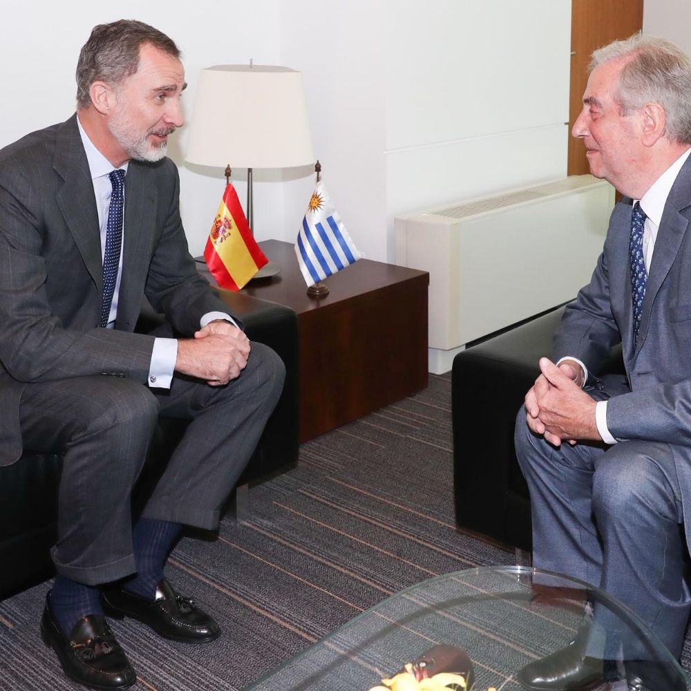 Felipe VI meets tabaré Vázquez in the face of the transfer of power in Uruguay