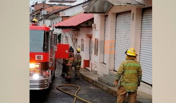 translated from Spanish: Gas tank explodes and causes fire in a house in Uruapan, Michoacán