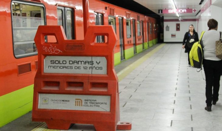 translated from Spanish: They ask to stop men using the exclusive Metro car