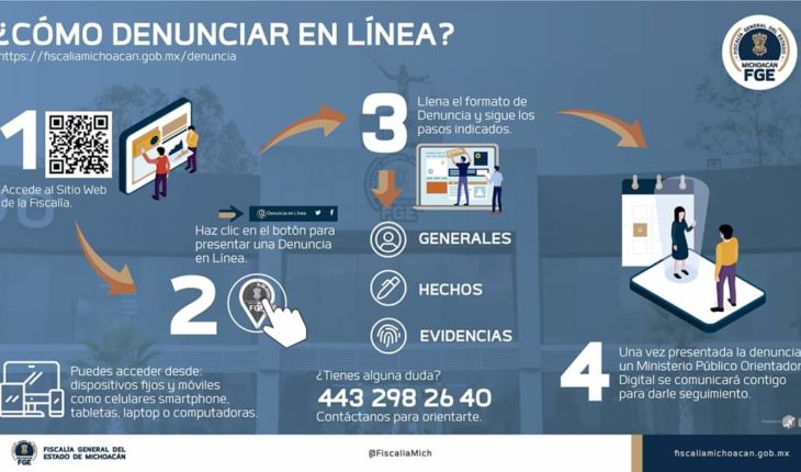 Ante contingencia, Fiscalía de Michoacán pone en marcha la “denuncia en línea”