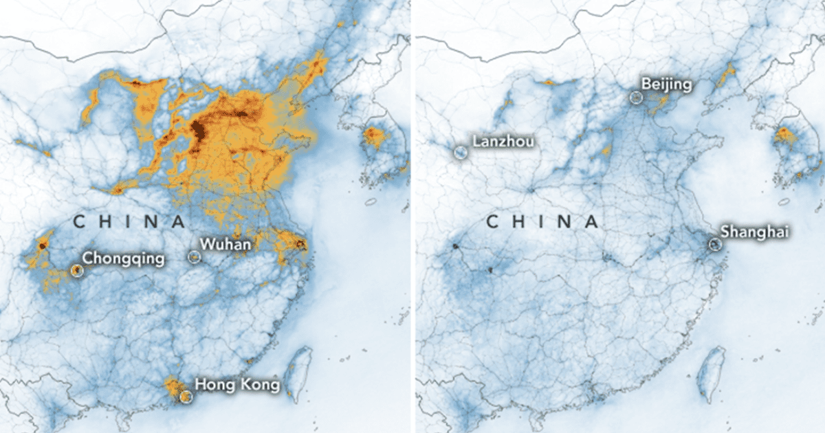 Así se redujo la contaminación en China por el coronavirus