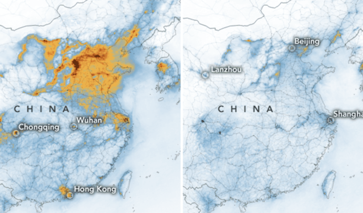Así se redujo la contaminación en China por el coronavirus