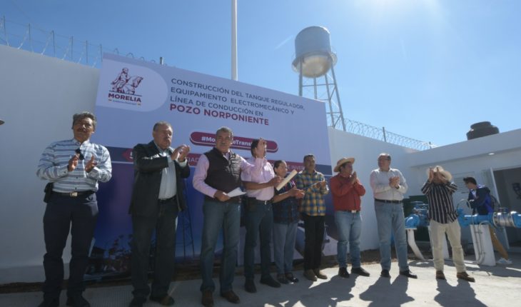 Ayuntamiento de Morelia inauguró construcción de un tanque regulador, equipamiento electromecánico en colonia San Isidro Itzícuaro