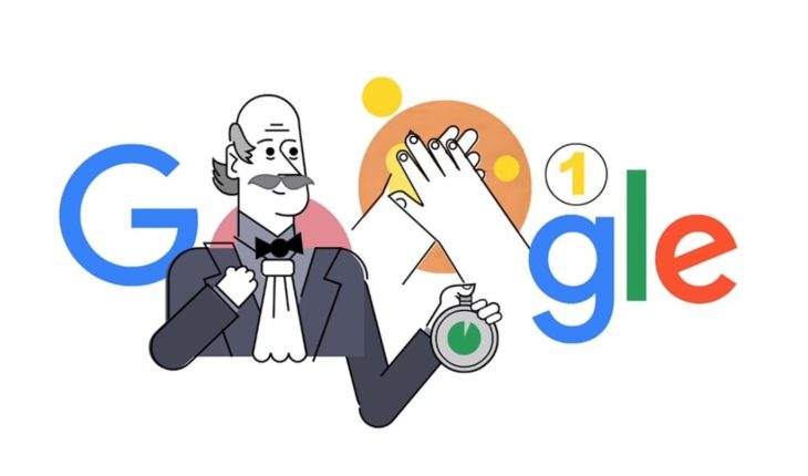 Coronavirus: Google le dedicó un Doodle a Ignaz Semmelweis y al lavado de manos