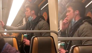 Detienen a hombre con coronavirus que pone saliva en un barrote del metro (Video)