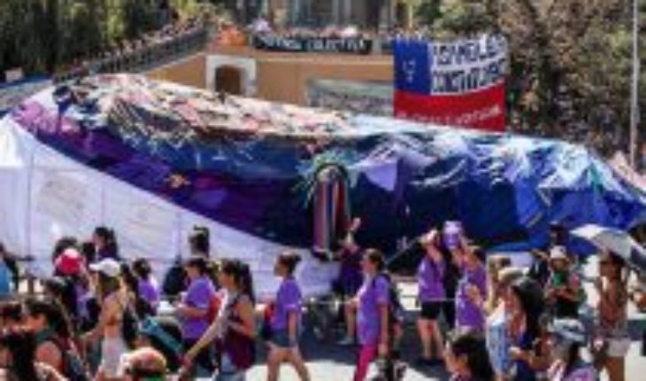 Greenpeace en marcha feminista con Ballena Gigante: “La alerta extractivista es causa feminista”