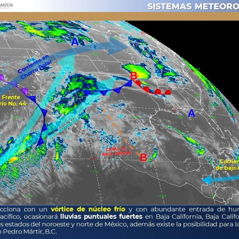 Pronostico del clima de hoy: Frente frío 44 se extenderá por México
