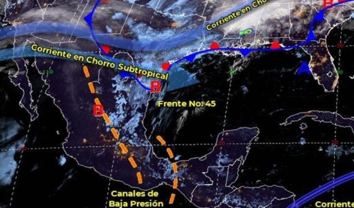 Pronóstico del clima de hoy: Frente frío 45 se disipará de México