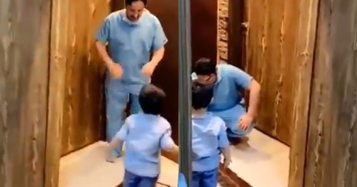 Video: el llanto de un médico al no poder abrazar a su hijo ante el coronavirus