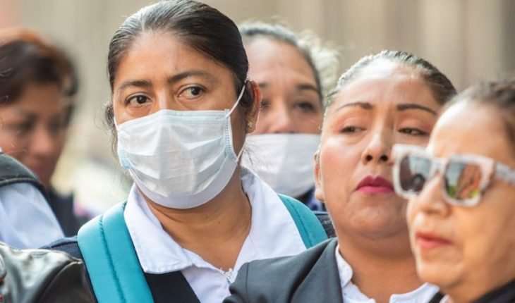 translated from Spanish: IMSS staff protests inputs to serve COVID-19 in CDMX