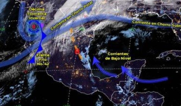 translated from Spanish: Weather 3 March: Forecast strong winds and rains in Mexico