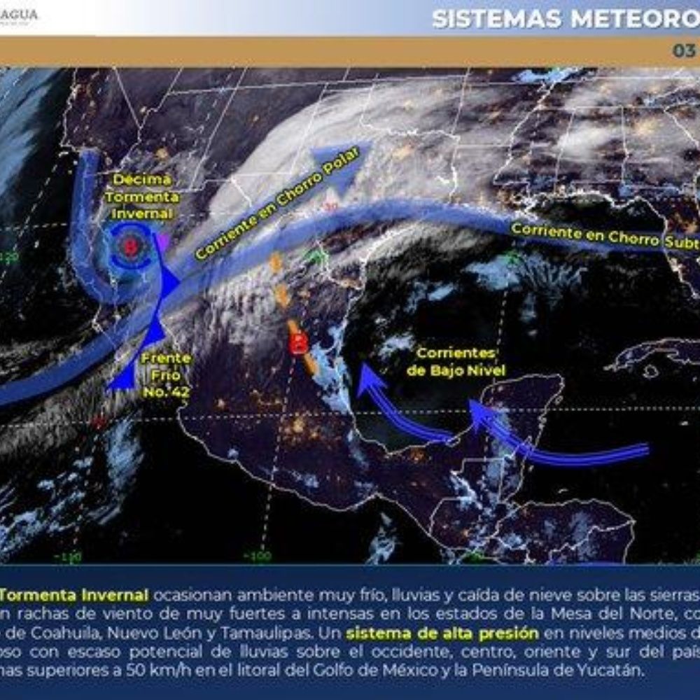Weather 3 March: Forecast strong winds and rains in Mexico
