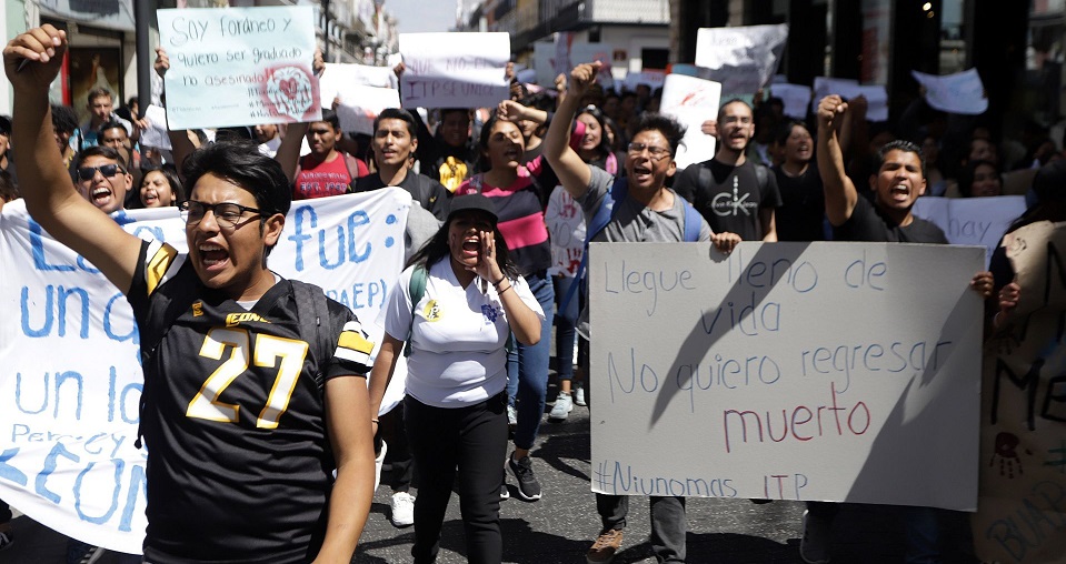 universitarios en Puebla ante inseguridad