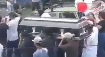Así fue el funeral de un importante narco en plena cuarentena (VIDEO)