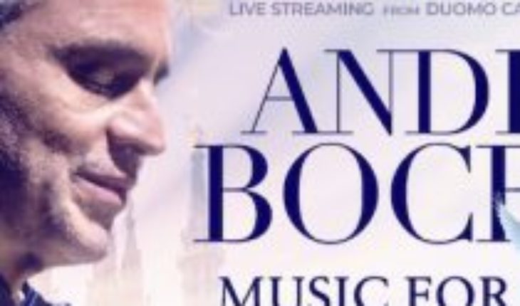 Concierto “Music for Hope” con Andrea Bocelli desde la Catedral de Milán vía online