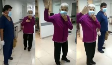 Coronavirus: tras 15 días internada, el emocionante momento del alta a una mujer de 84 años