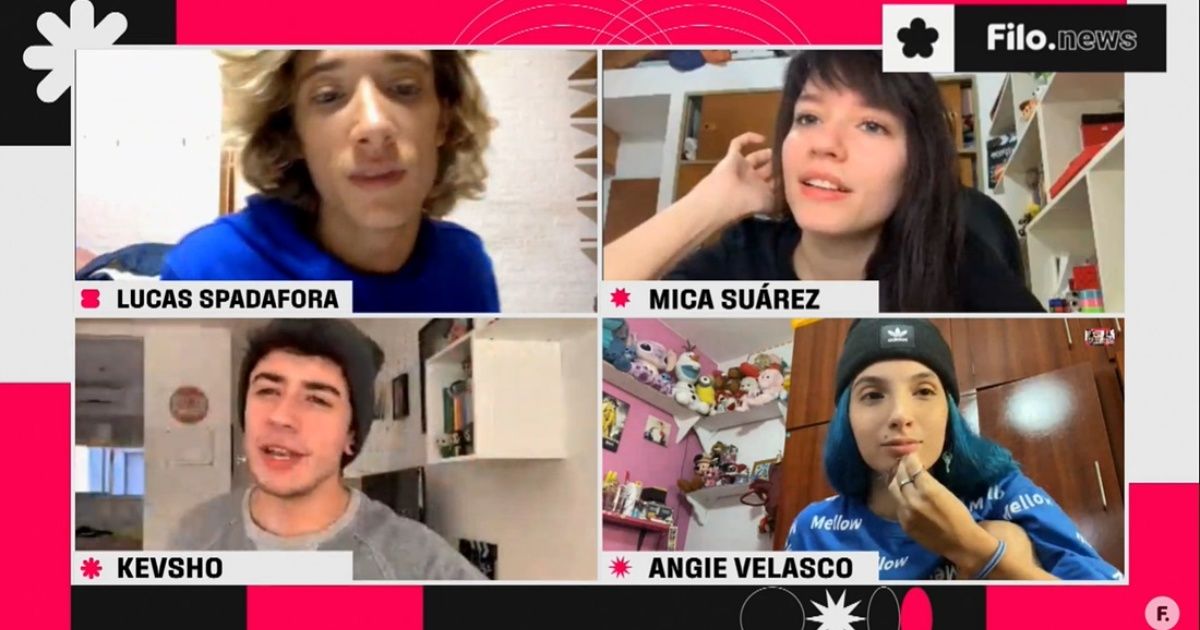 "Quién es más probable qué": el juego de Kevsho, Angie Velasco, Lucas Spadafora y Mica Suárez en Filo.tón