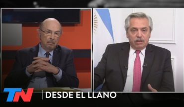 Video: Alberto Fernández mano a mano en DESDE EL LLANO
