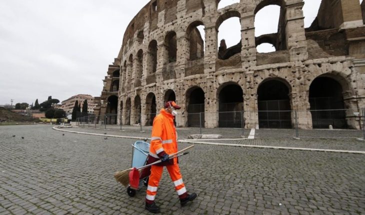 translated from Spanish: Italy announced 415 coronavirus deaths: sixth day with falling numbers
