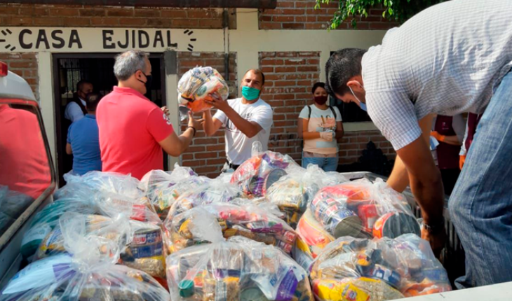 translated from Spanish: Morelia government approaches to the target of 35,000 pantries delivered to vulnerable sectors