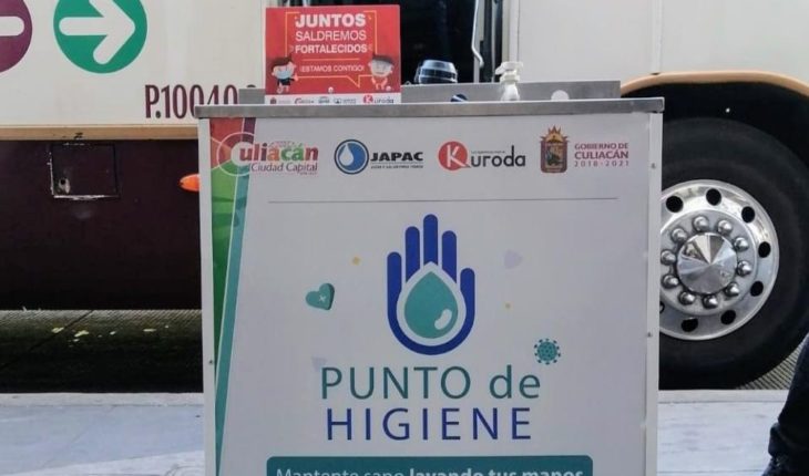 Covid-19: Instalan lavamanos públicos en Culiacán