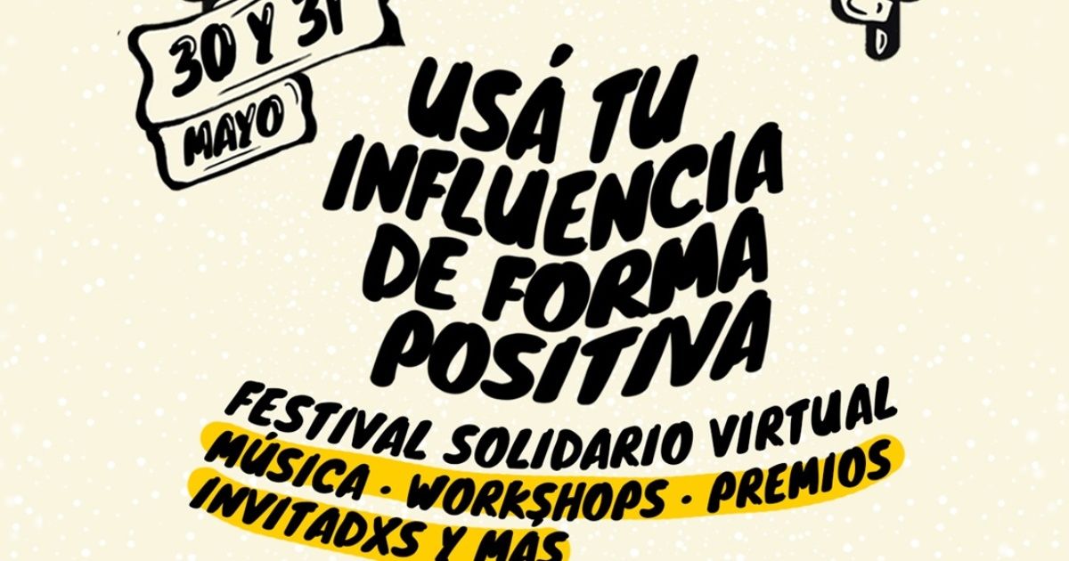Influos, Lado H y Viene Bien unidos en un festival virtual solidario
