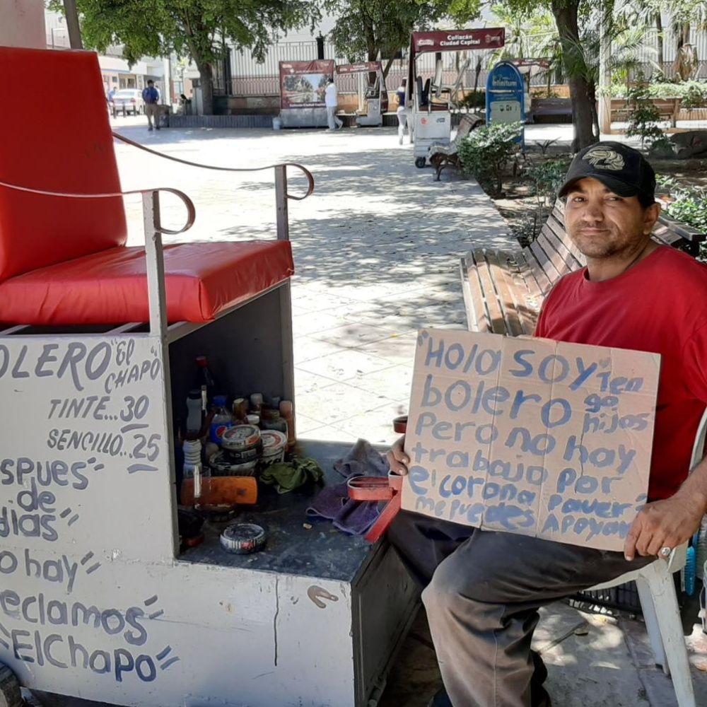 Javier busca trabajar para subsistir ante pandemia en Culiacán