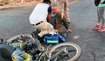 Motociclista queda herido tras chocar contra una camioneta en Zamora, Michoacán