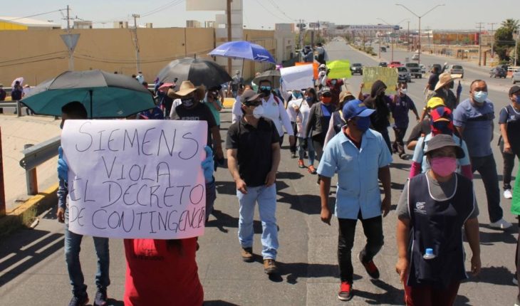 Nos obligan a trabajar, pese a muertes por COVID: obreros en Chihuahua