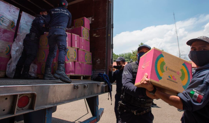 Policía Michoacán, entregará paquetes alimentarios a población vulnerable