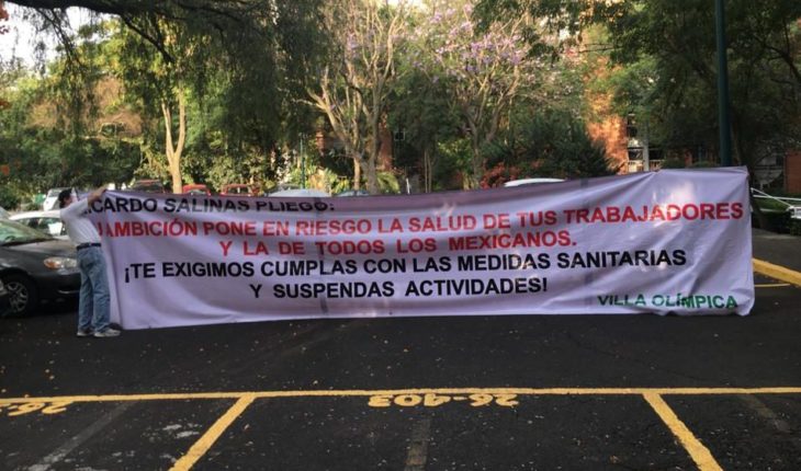 Vecinos de Tlalpan acusan a Grupo Salinas de ponerlos en peligro