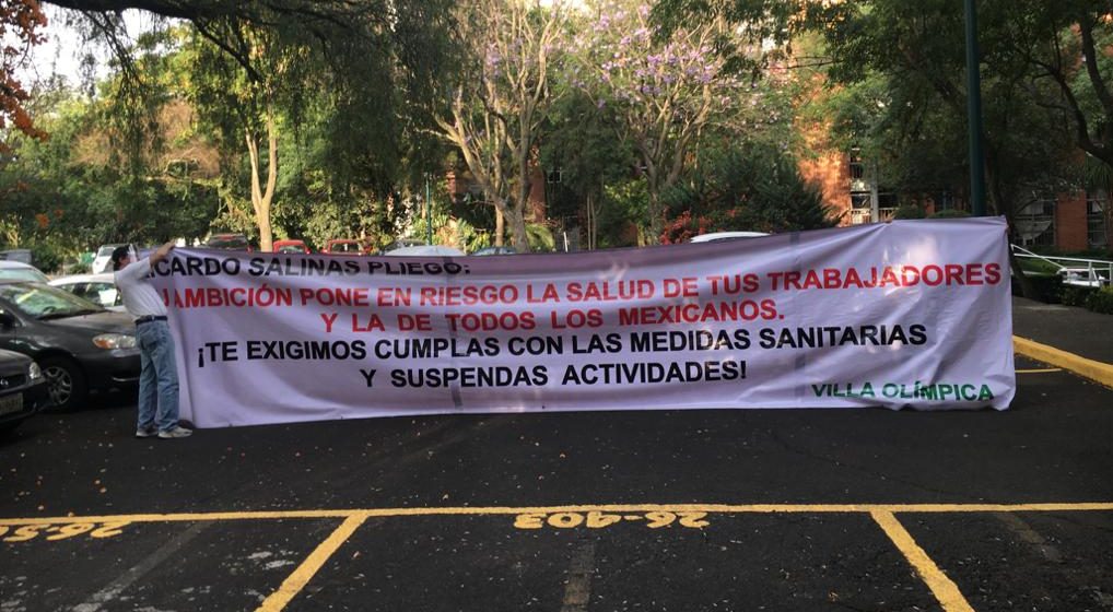 Vecinos de Tlalpan acusan a Grupo Salinas de ponerlos en peligro