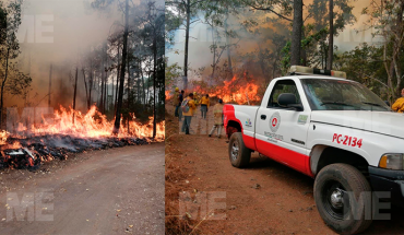 Continúa combate a incendio en la reserva ecológica de Uruapan