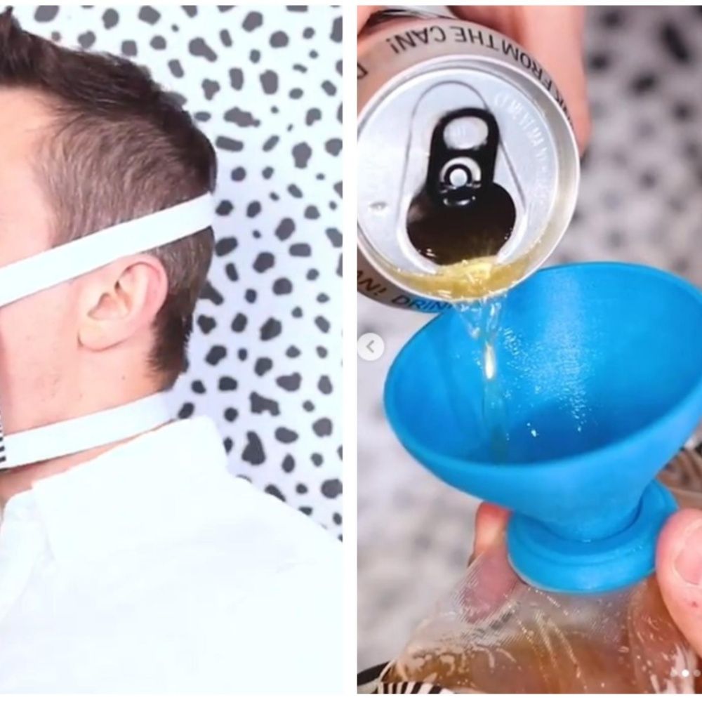 Crean la “Mixer Mask”, la mascarilla con dispensador de cerveza
