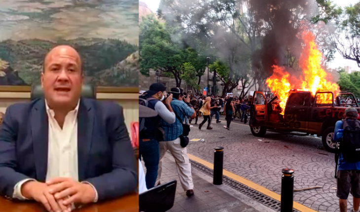 Gobernador de Jalisco culpa a Morena y AMLO de protestas violentas por muerte de Giovanni (Video)