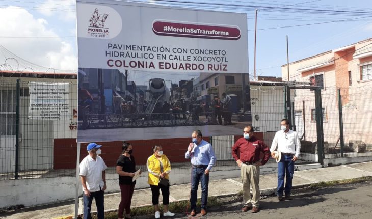 Inicia pavimentación de calle Xocoyotl de Morelia