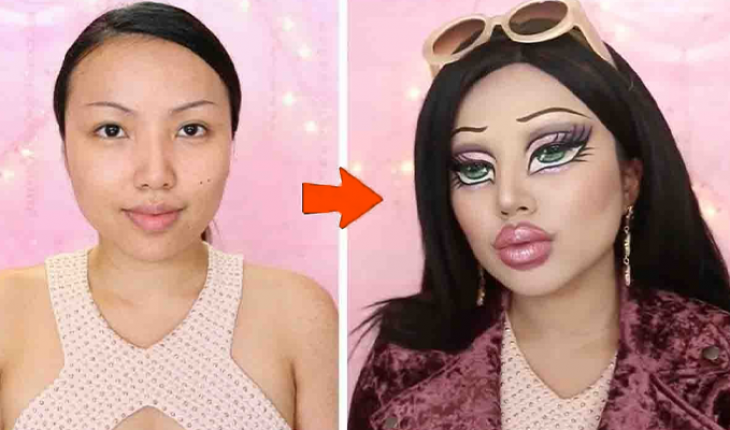 Maquilladora se convierte en una Bratz en la vida real y el resultado es perturbador (Video)
