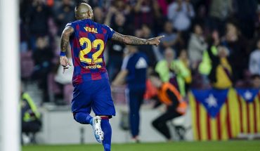 Vidal abrió de cabeza el camino del triunfo del Barcelona sobre Mallorca