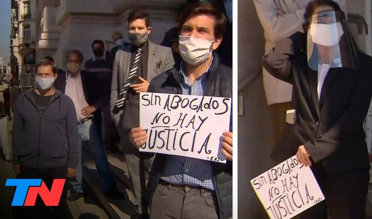 Video: Coronavirus | Otra protesta en cuarentena: reclamo de abogados independientes en Tribunales