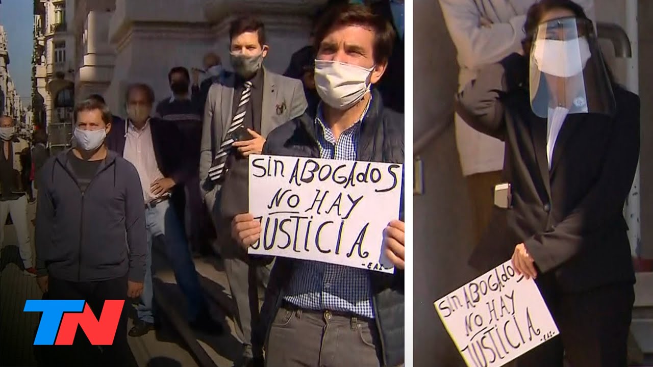Coronavirus | Otra protesta en cuarentena: reclamo de abogados independientes en Tribunales