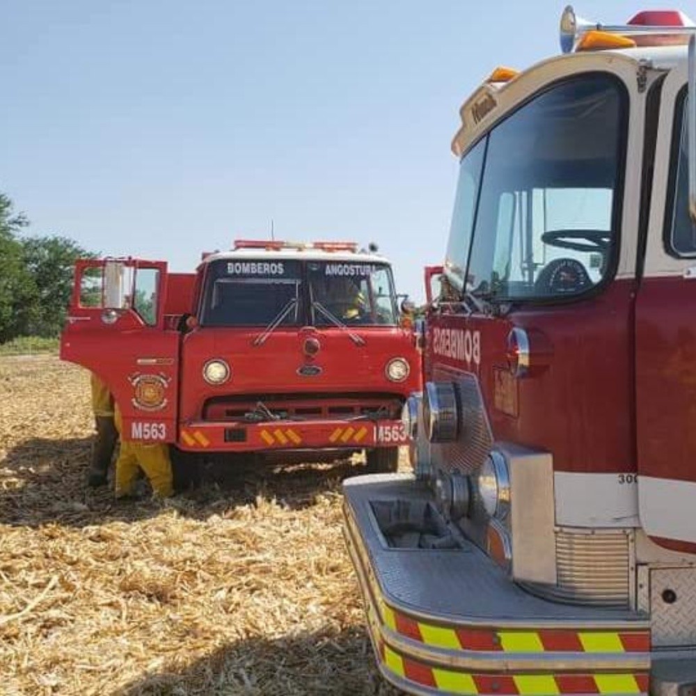 Firefighters save standing corn plots in Angostura
